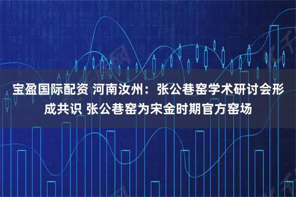 宝盈国际配资 河南汝州：张公巷窑学术研讨会形成共识 张公巷窑为宋金时期官方窑场